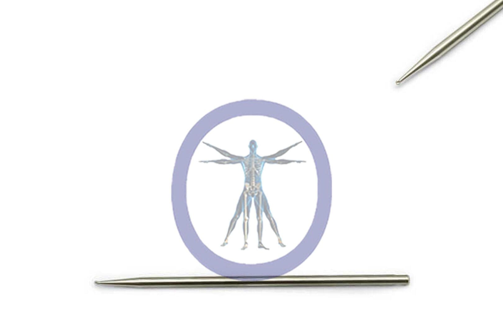 Illustration of the Round Bur 1.0 MM 6 Flute Stainless Steel Straight Shaft Long – OSSR1070 in a circle with a purple border, placed on a white background next to a metal rod.