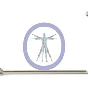 Illustration of the Round Bur 7.0 MM 8 Flute Stainless Steel J-Notch Long – OSSR7070N centered within a purple circle, framed by two horizontal metal rods on a white background.