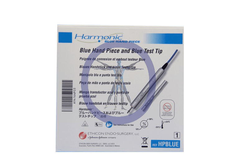 A package of blue hand piece and blue test tip.